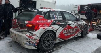 La Polo R5 di Ciamin nei test pre Montecarlo