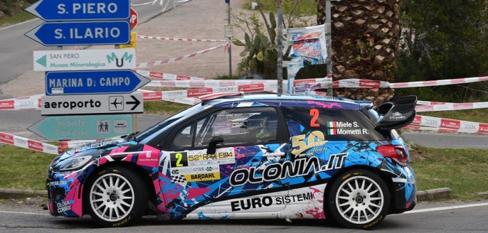 La Citroen DS3 WRC di Simone Miele ritorna a volare sulle strade Elbane