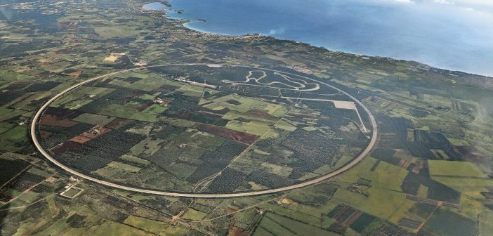 La nuova pista di Nardò vista dall'alto.