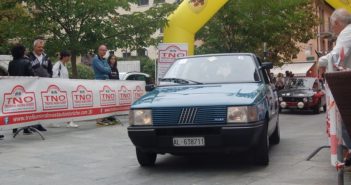 Il vincitore alla partenza della Coppa valle d'Aosta