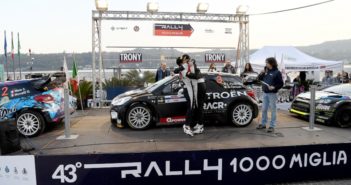 Il podio finale del neo promosso rally 1000 miglia.