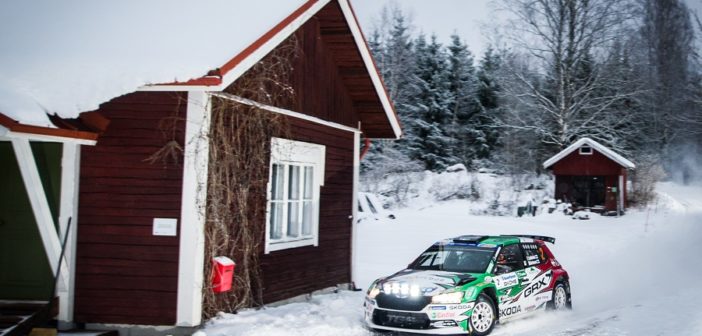 La Fabia di Lindholm in un caratteristico passaggio innevato.