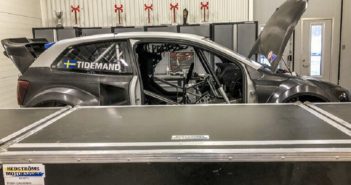 La Polo supercar di Tidemand nelle officine della Hedstrom..