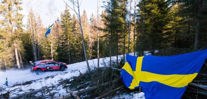 Tanak in uno dei pochi scorci imbiancati di un Varmland che sembra avere i giorni contati.