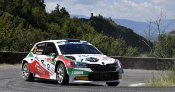 Alberto Battistolli con la sua Fabia Evo sulle strade di Roma Capitale.