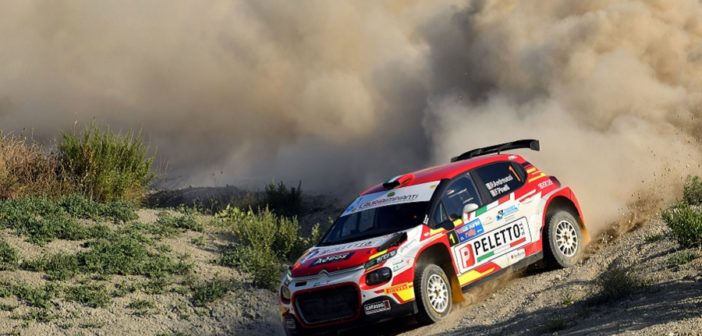 Andreucci al volante della sua Citroen C3 R5 al San Marino