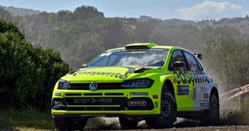 La Volkswagen Polo R5 di Campedelli sulle prove del San Marino.