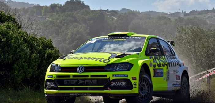 La Volkswagen Polo R5 di Campedelli sulle prove del San Marino.