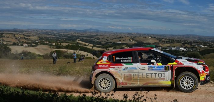 Paolo Andreucci-porta la Citroen C3 R5 al successo sulle colline che abbracciano Cingoli.