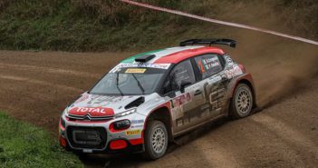 Andrea Crugnola il campione CIR 2020 in azione sulla terra del Tuscan.