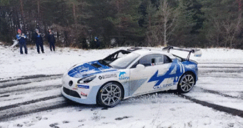 L'Alpine A110 Cedric Robert nei test in vista del Montecarlo.  Photo Mathieu Miard Poy