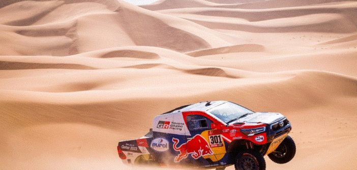 La Toyota Hilux di Al Attiyah continua a volare