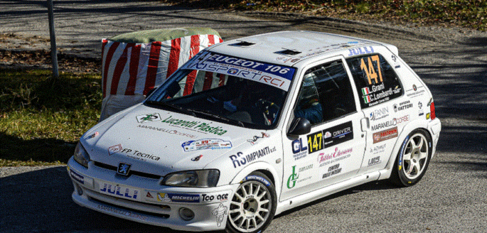 La Peugeot 106 di Grani uno dei tanti protagonisti di classe.