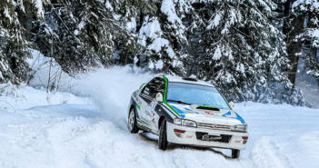 La Subaru Impreza di Vilmote che ha chiuso la sua gara al secondo posto.