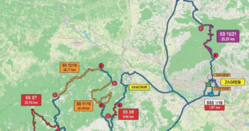 La mappa provvisoria della Croazia WRC che gravita su Zagabria.