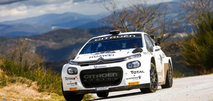 Jan Solans alle prese con la sua nuona vettura la Citroen C3 Rally2