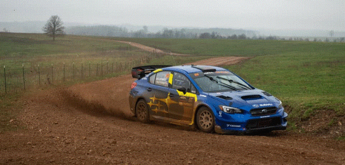 La Subaru WRX di Travis Pastrana in azione