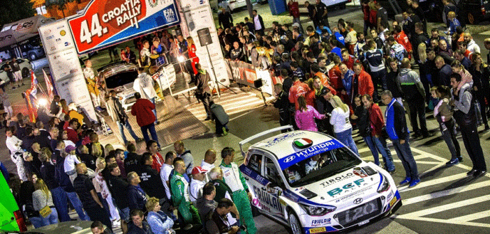 La pedana dell'ultimo Croatia Rally nel 2017