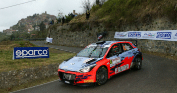 La hyundai di Breen vola verso il bis Sanremese.