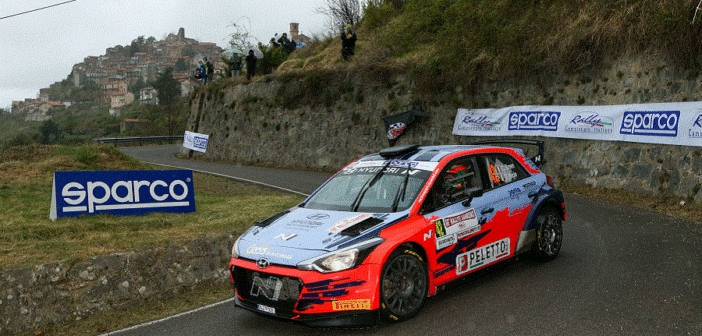 La hyundai di Breen vola verso il bis Sanremese.