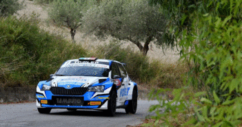 Stefano Albertini in azione sulle speciali del Targa Florio 2020