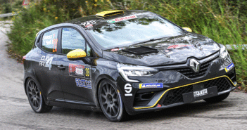 La Renault Clio rally4 al debutto con Andreucci sulle strade del Targa.