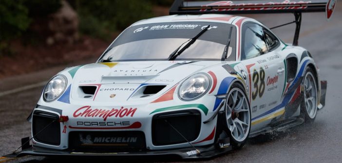La Porsche di Romain Dumas vincitore della Time Attack.