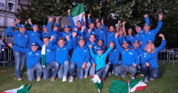 La pattuglia azzurra nella foto di gruppo a Braga.