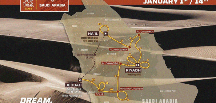 Il percorso della nuova Dakar 2022.