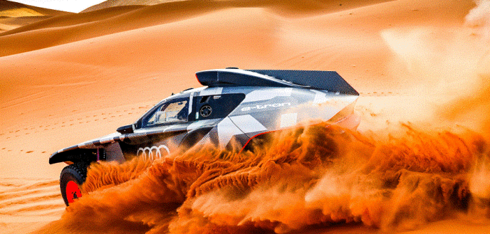 La nuova Audi RS Q nel deserto del Marocco.