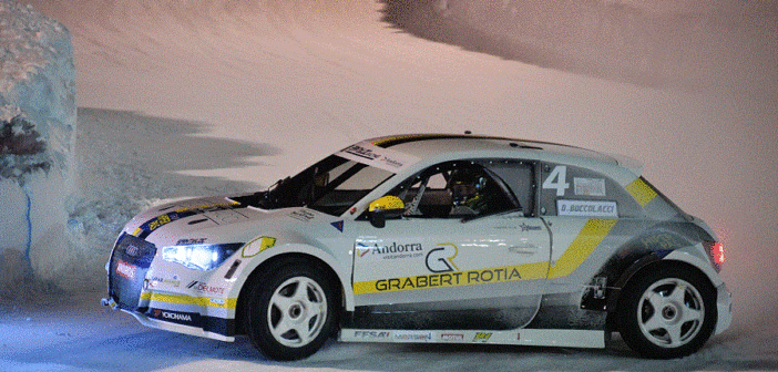 L'Audi A1 di un icredibile Boccolacci sulla pista di Andorra.