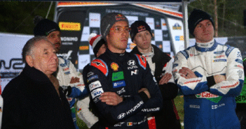 Todt con i piloti del WRC nella power stage del rally di Svezia.