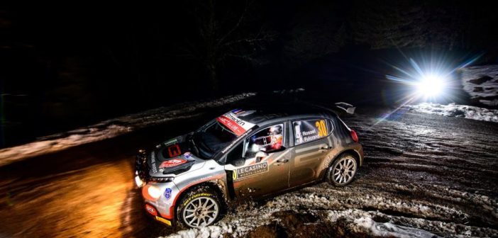 Rossel impegnato nella scorsa edizione del Rally di Montecarlo.