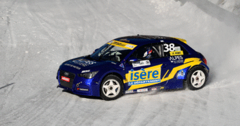 L'Audi A1 di Aurelien Panis ad Isola 2000 tenta la fuga.