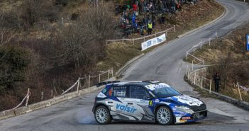 La Skoda Fabia Evo rally2 di Stefano Albertini in azione