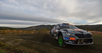 Enrico Oldrati sulle strade del Liburna al volante della sua Fabia Rally2 Evo