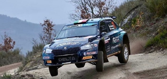 Alby Battistolli in volo sulle stage di Fafe.