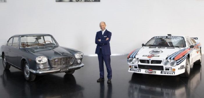 Luca Napolitano CEO Lancia con due regine del marchio di Chivasso