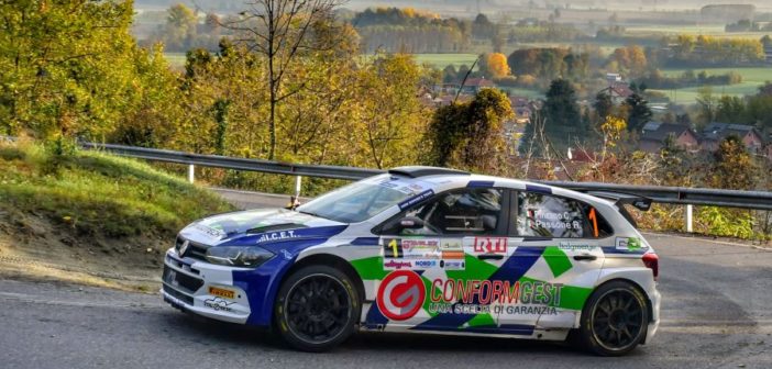 Corrado Pinzano in azione al Rally di Castiglione Torinese. (foto Lavagnini)