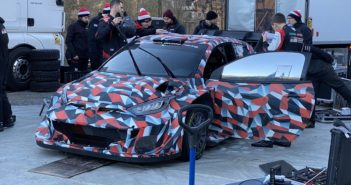 La Toyota Yaris rally1 nei test pre Montecarlo 2022