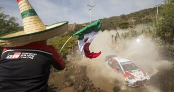 Ogier in azione nell'ultima edizione del Mexico WRC dove ha trionfato per la sesta ..