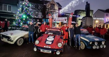 La festa dei vincitori nell'ultima edizione 2021 del RAC Rally