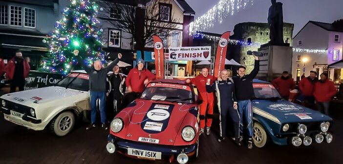 La festa dei vincitori nell'ultima edizione 2021 del RAC Rally