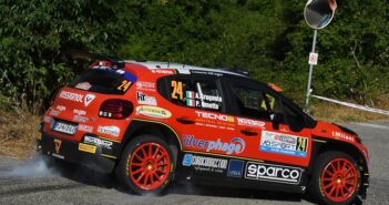 La Citroen C3 Rally2 by FPF Sport di Crugnola vola sulle speciali di Roma.