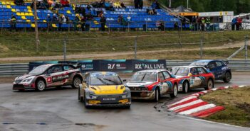 Una delle concitate fasi del round Svedese Holjes ultima gara dove si sono viste in azione le RX1e