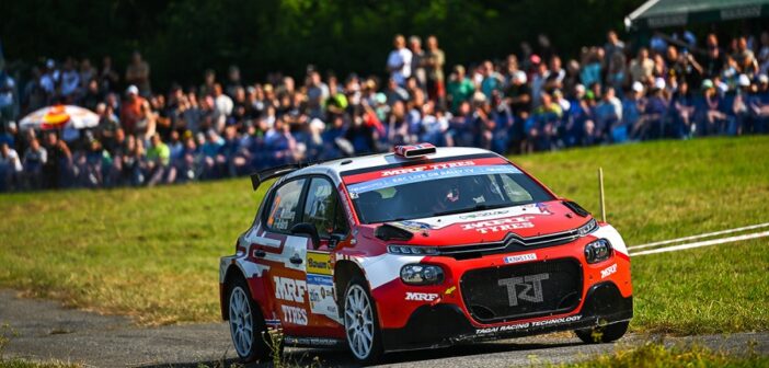 Ostberg il favoritissimo dell'Ungheria in azione al Barum