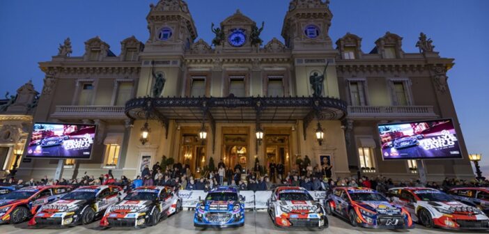 Le vetture dei costruttori attualmente impegnati nel WRC al via del Monte 2023