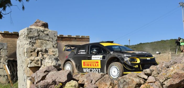 La C3 WRC+ utilizzata nei test dalla Pirelli apripista in Sardegna