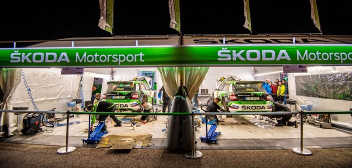 Le tende di Skoda Motorsport nell'ultima stagione ufficiale