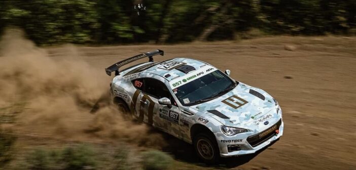 Lia Block in azione nella serie USA al volante della Subaru BRZ